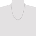 10K White Gold 1.15mm Carded Cable Rope Chain