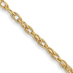 10k 1.15mm Carded Cable Rope Chain