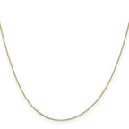 10K None 0.5mm Box Chain Necklace - view 2