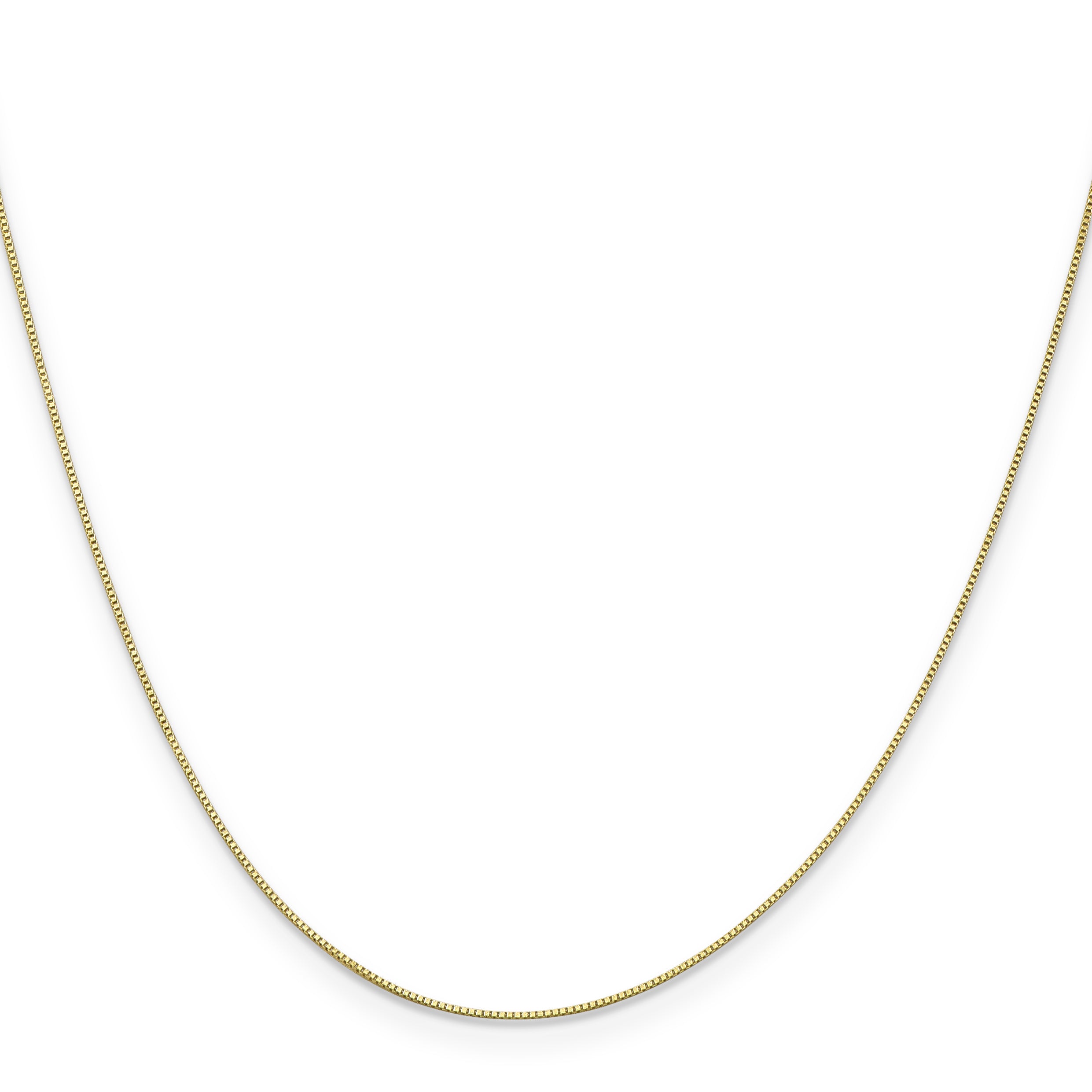 10K None 0.5mm Box Chain Necklace - view 2