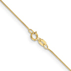 10K None 0.5mm Box Chain Necklace - view 3