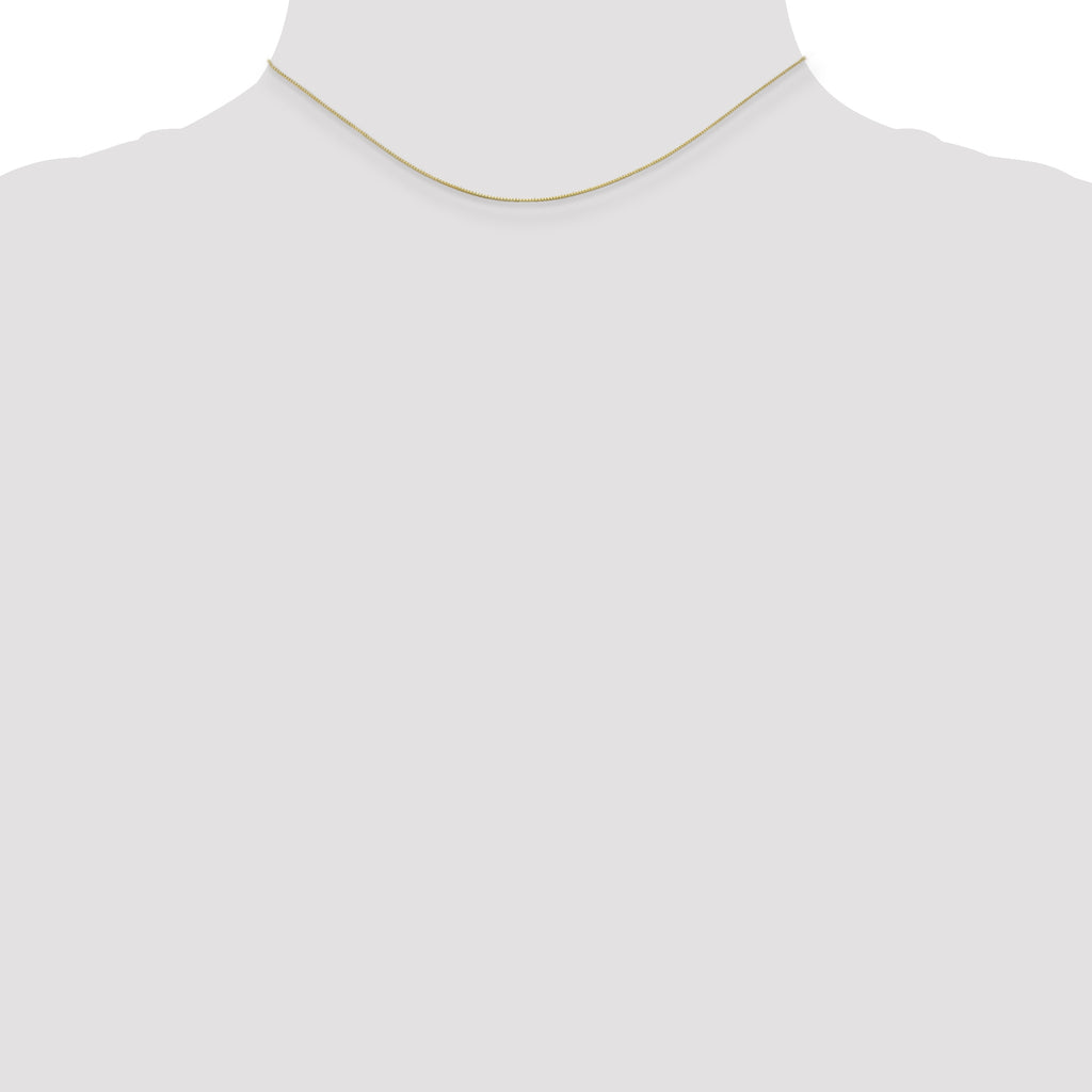 10K None 0.5mm Box Chain Necklace - view 4