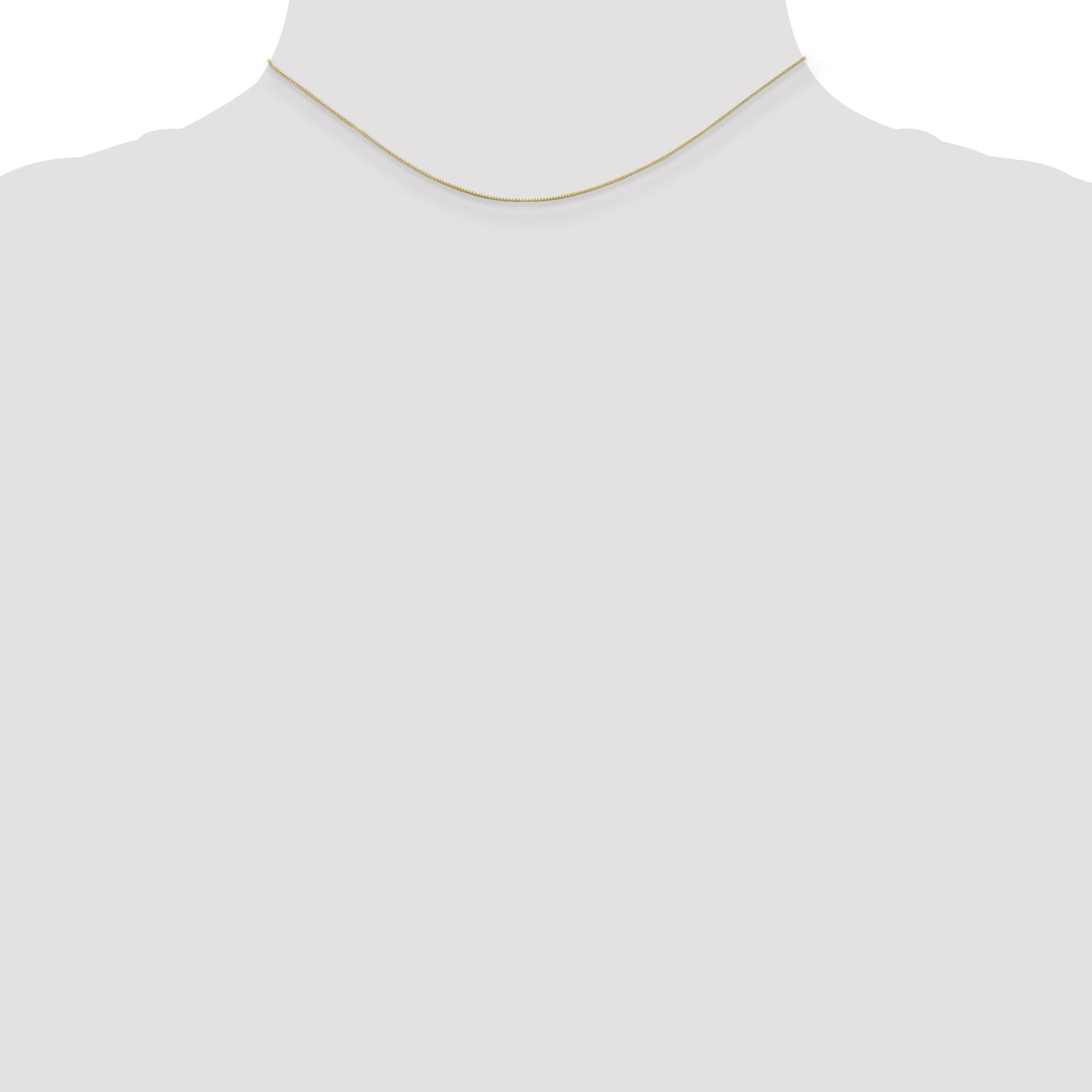 10K None 0.5mm Box Chain Necklace - view 4