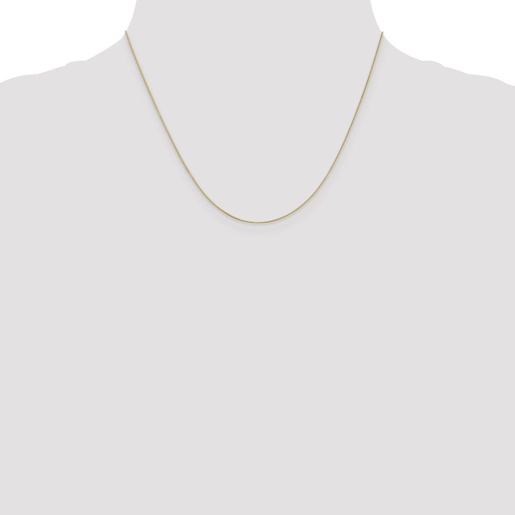 10K None 0.5mm Box Chain Necklace - view 4