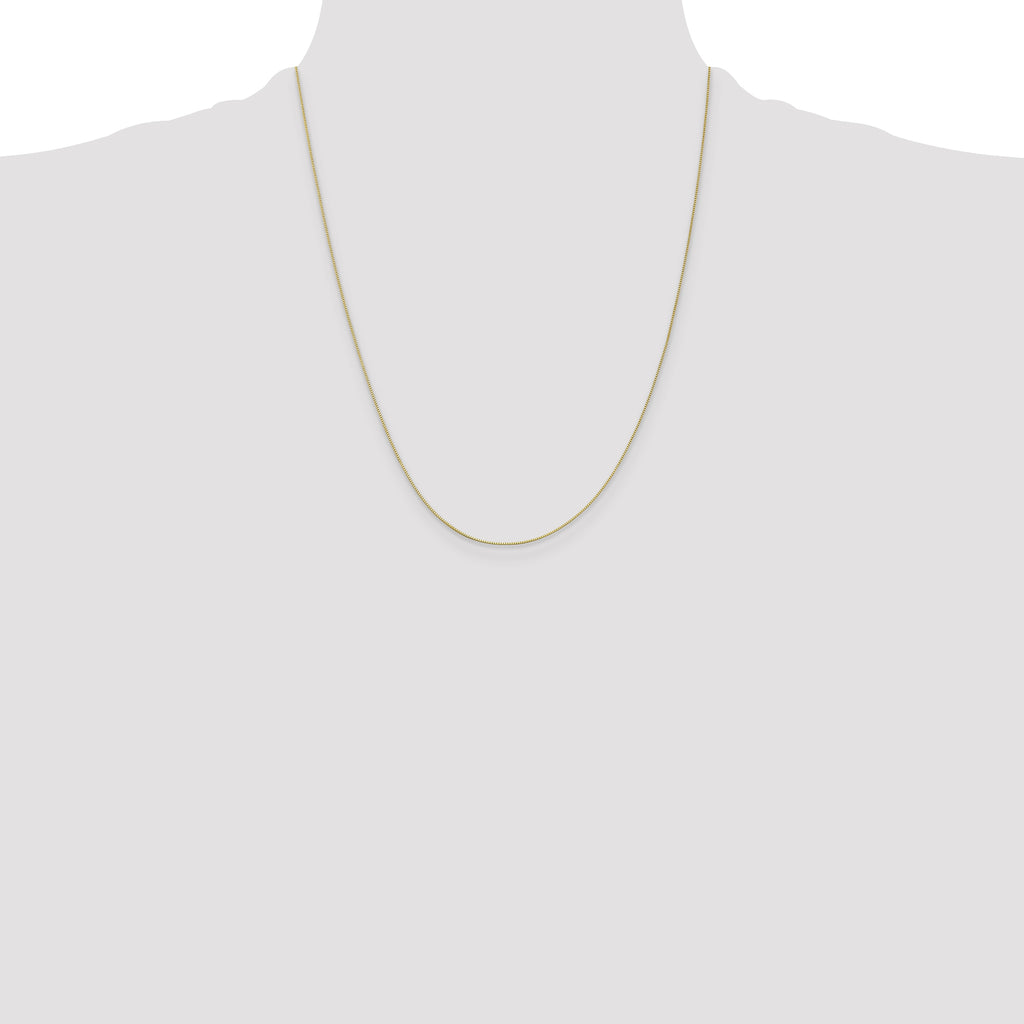 10K None 0.5mm Box Chain Necklace - view 4