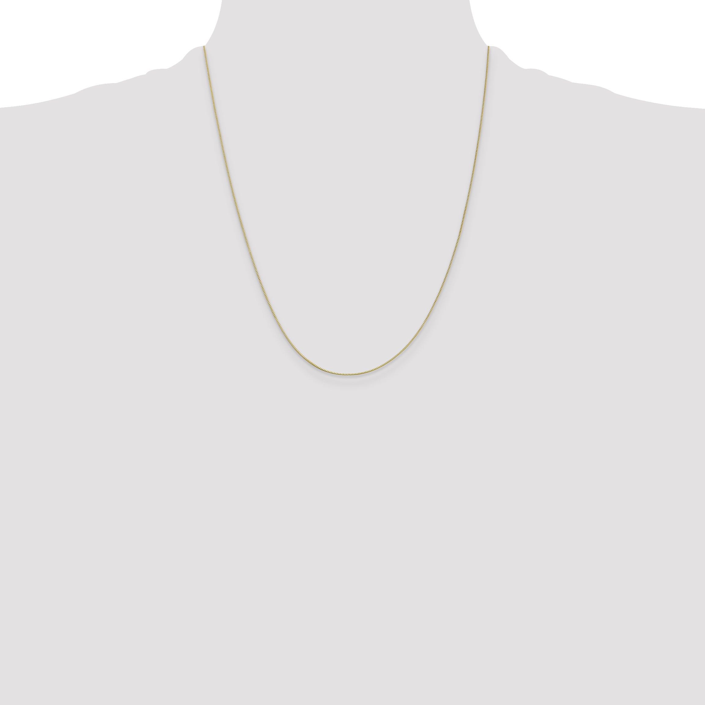 10K None 0.5mm Box Chain Necklace - view 4