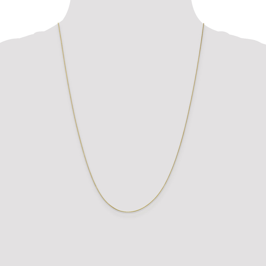 10K None 0.5mm Box Chain Necklace - view 4