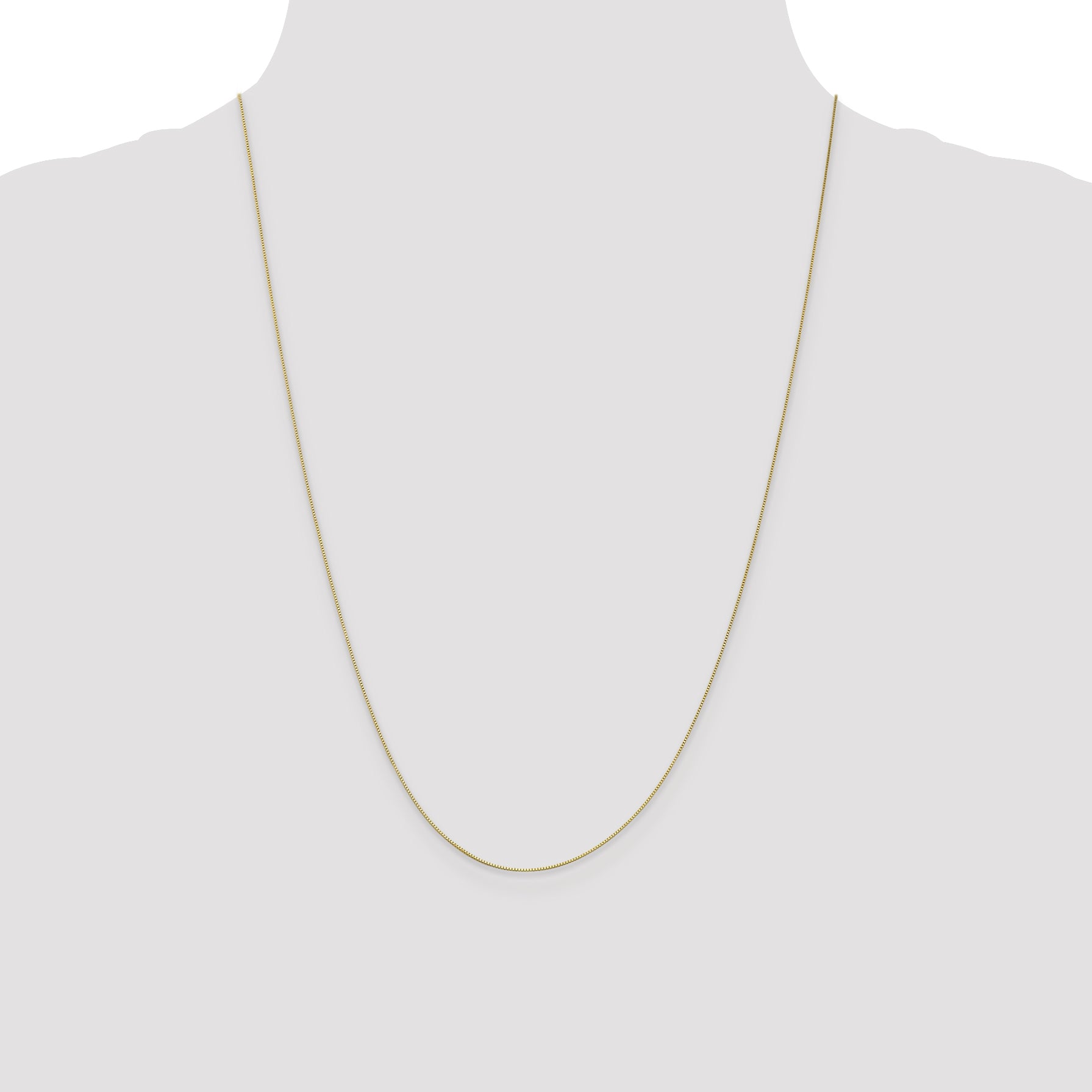 10K None 0.5mm Box Chain Necklace - view 4