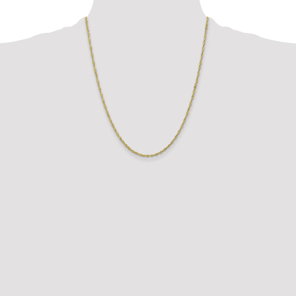 10k 1.7mm Singapore Chain