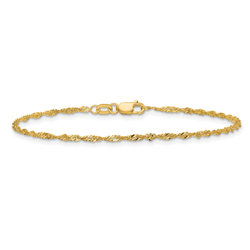 10k 1.7mm Singapore Chain