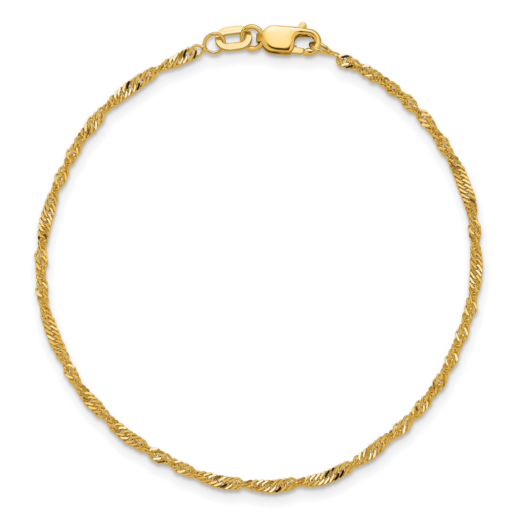 10k 1.7mm Singapore Chain