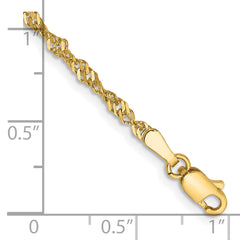 10k 2mm Singapore Chain