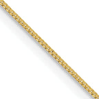 10K None 0.5mm Box Chain Necklace - 14 in