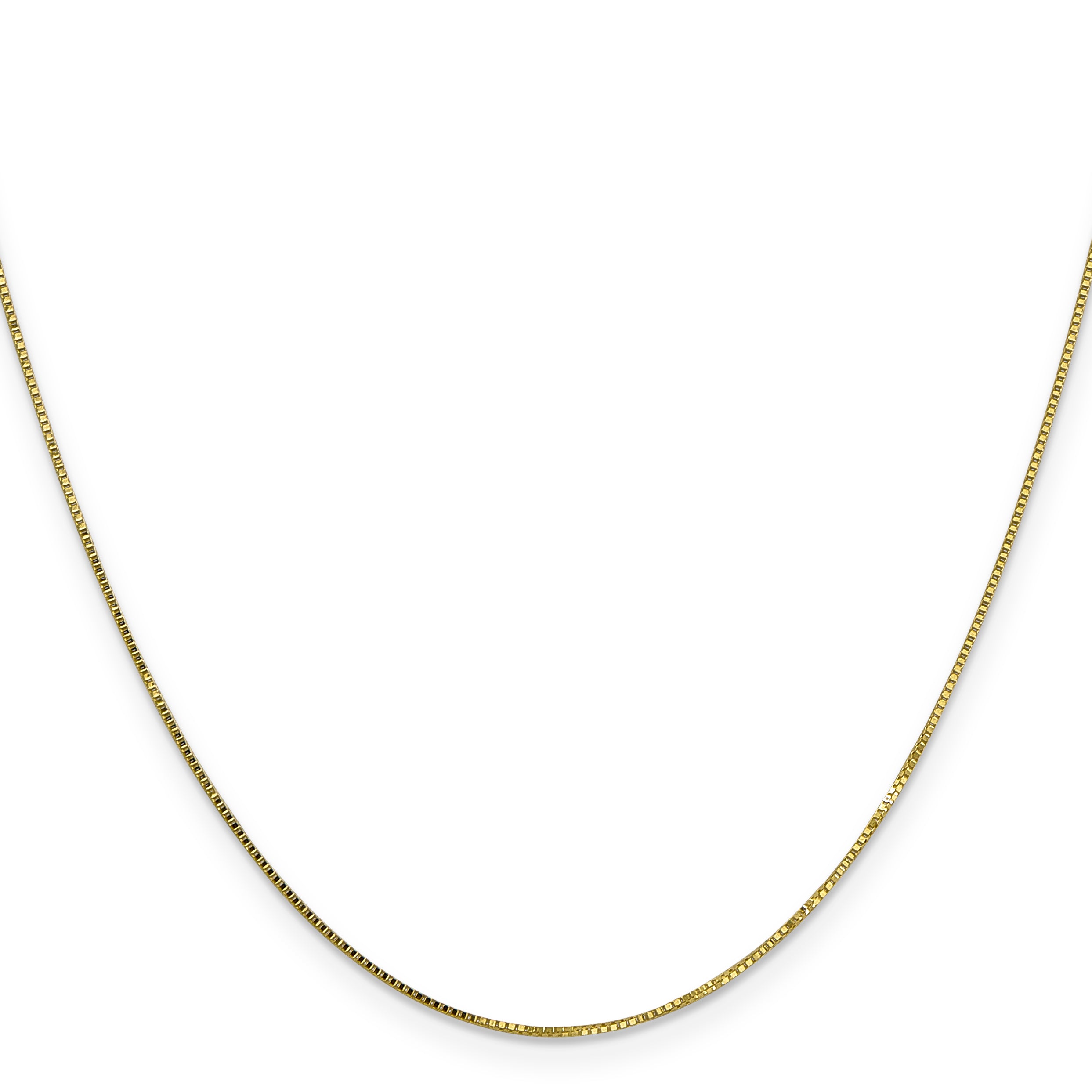 Box Chain Necklace in 10K Yellow Gold, 0.7mm Secondary image
