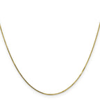 10K None 0.7mm Box Chain Necklace - view 2