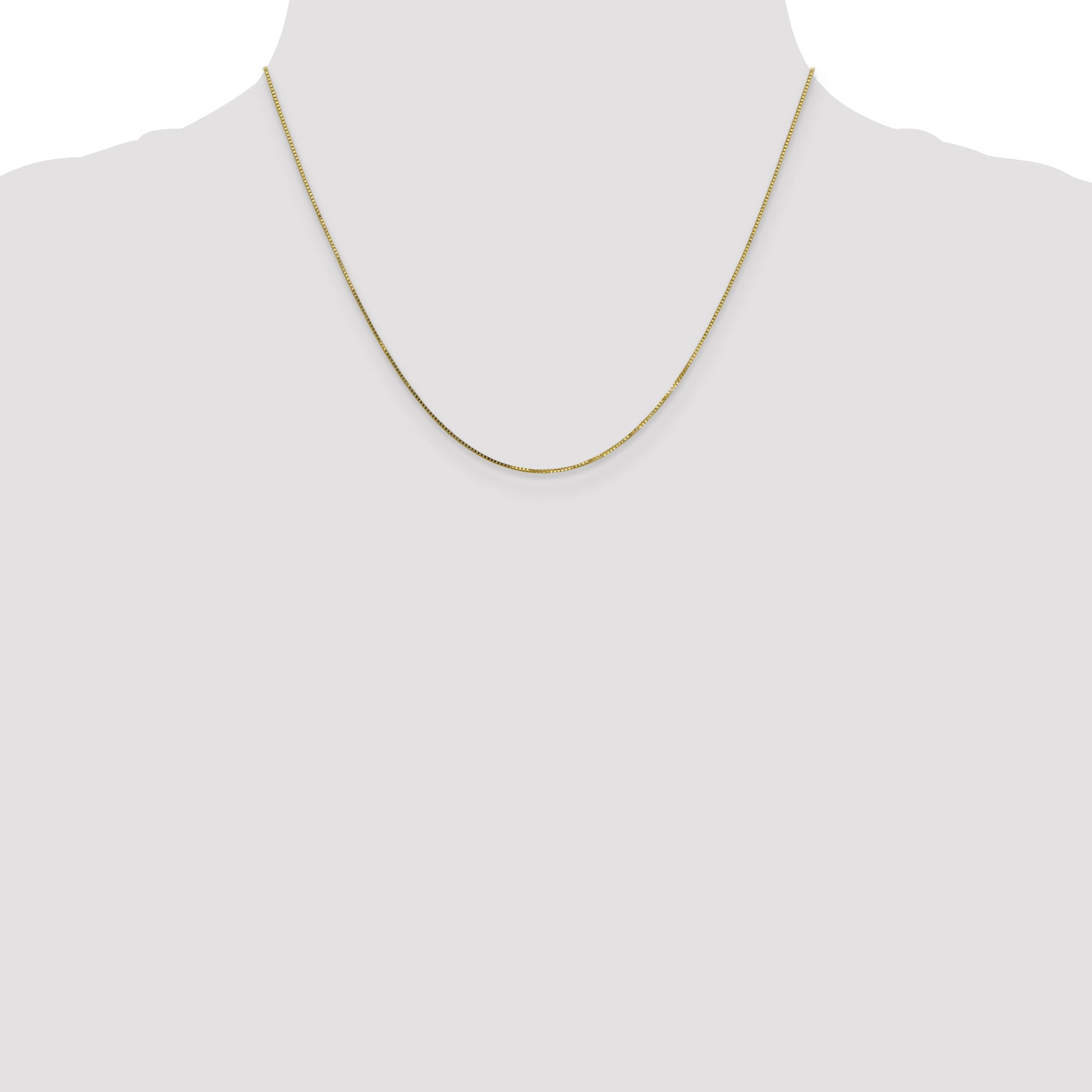 10K None 0.7mm Box Chain Necklace - view 4