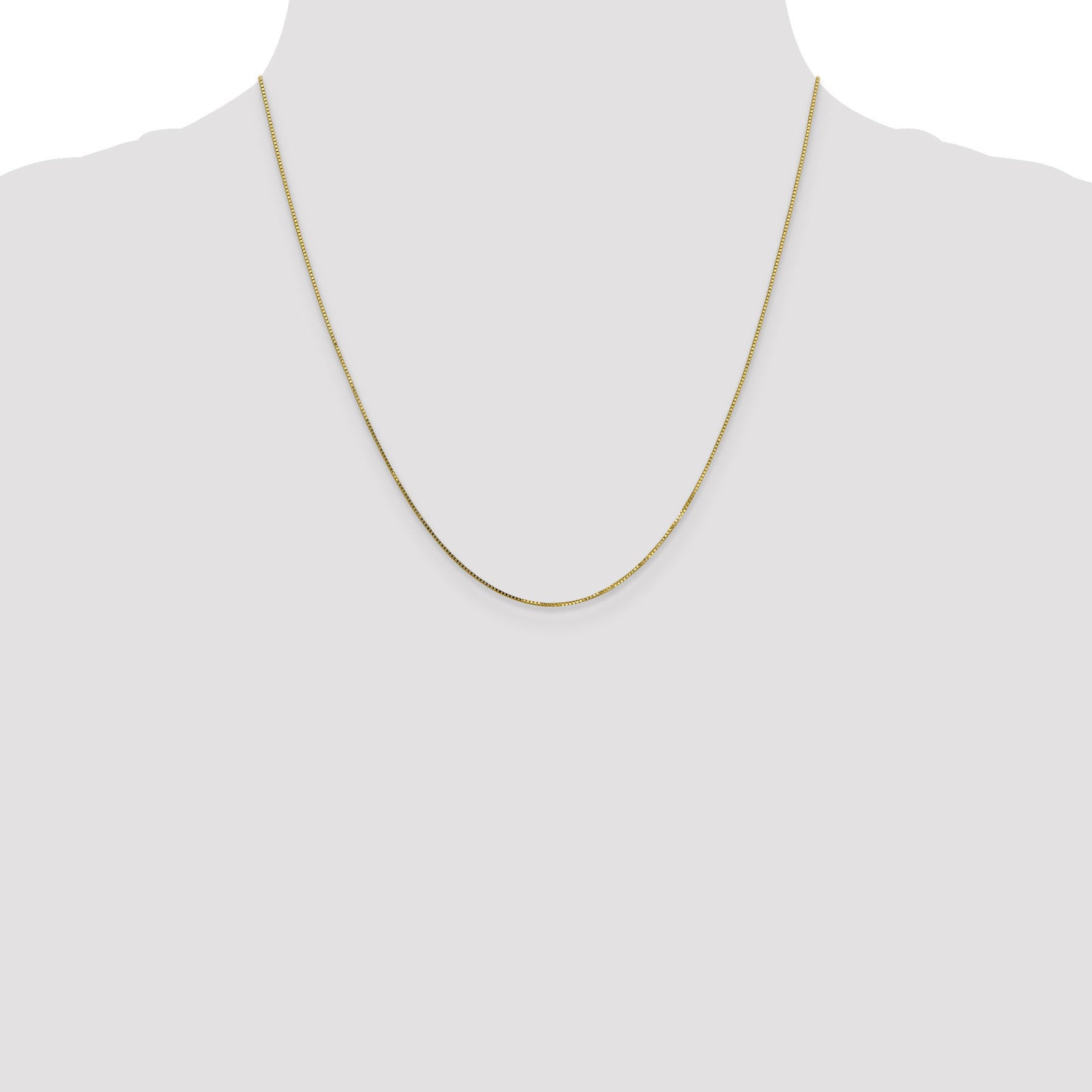 10K None 0.7mm Box Chain Necklace - view 4