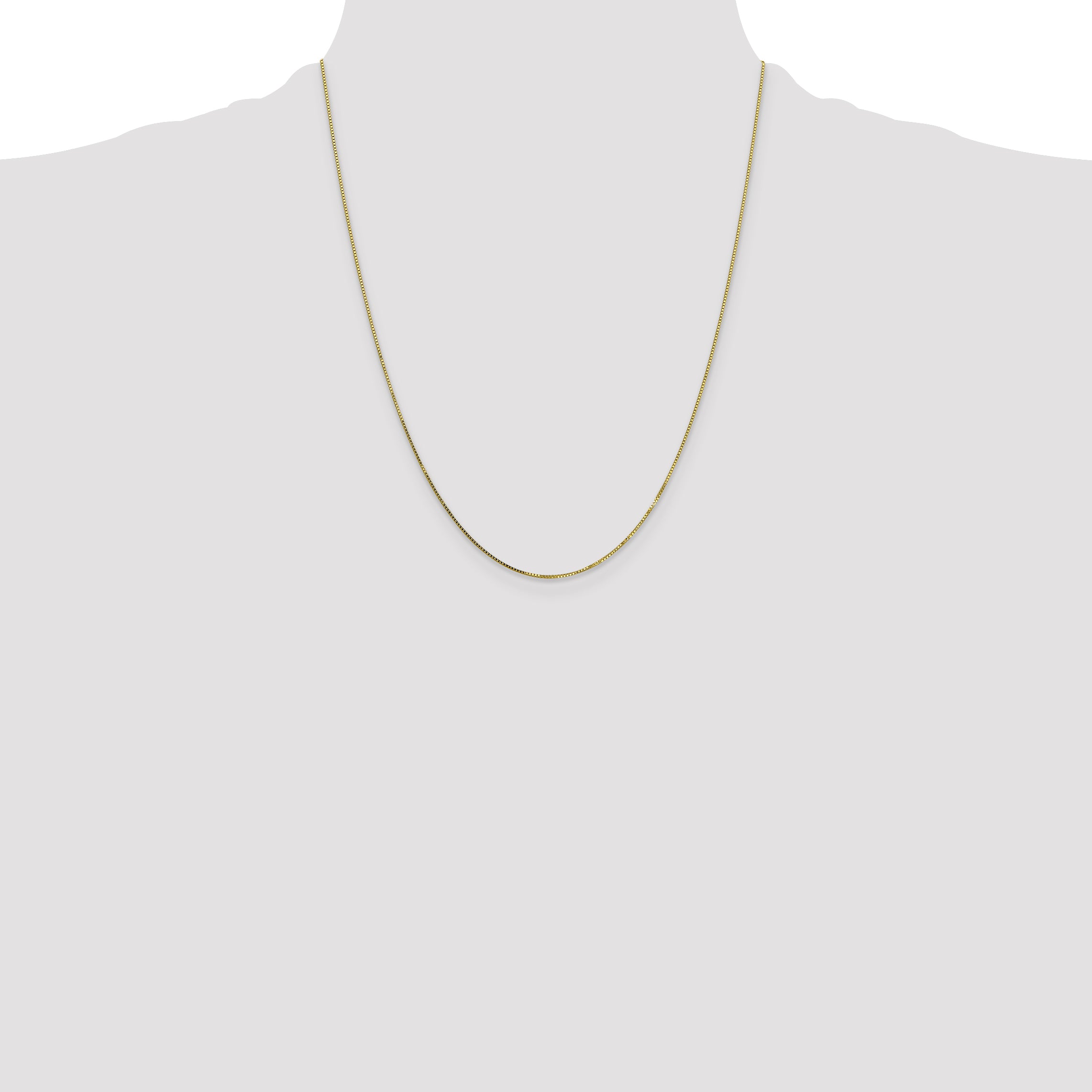 10K None 0.7mm Box Chain Necklace - view 4