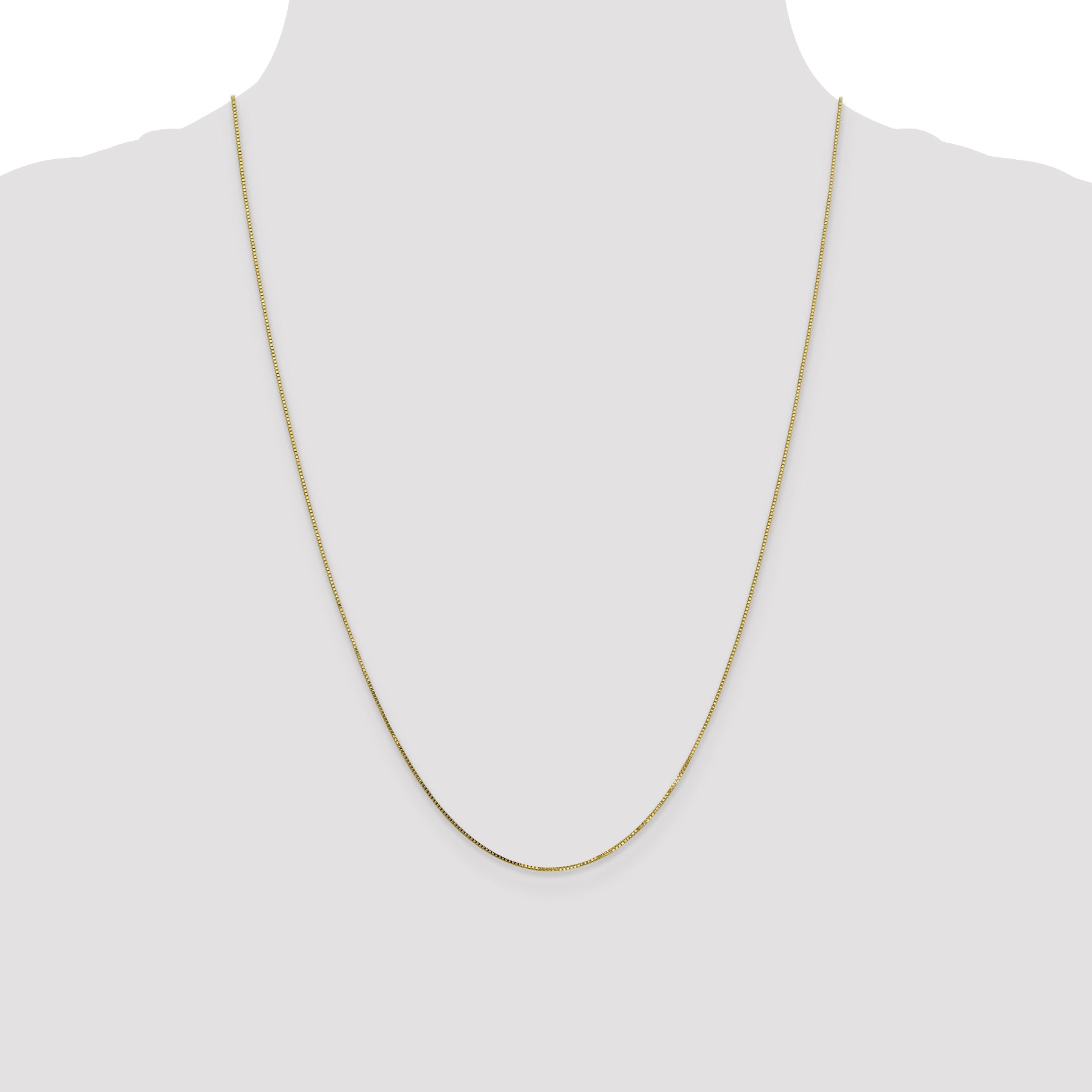 10K None 0.7mm Box Chain Necklace - view 4