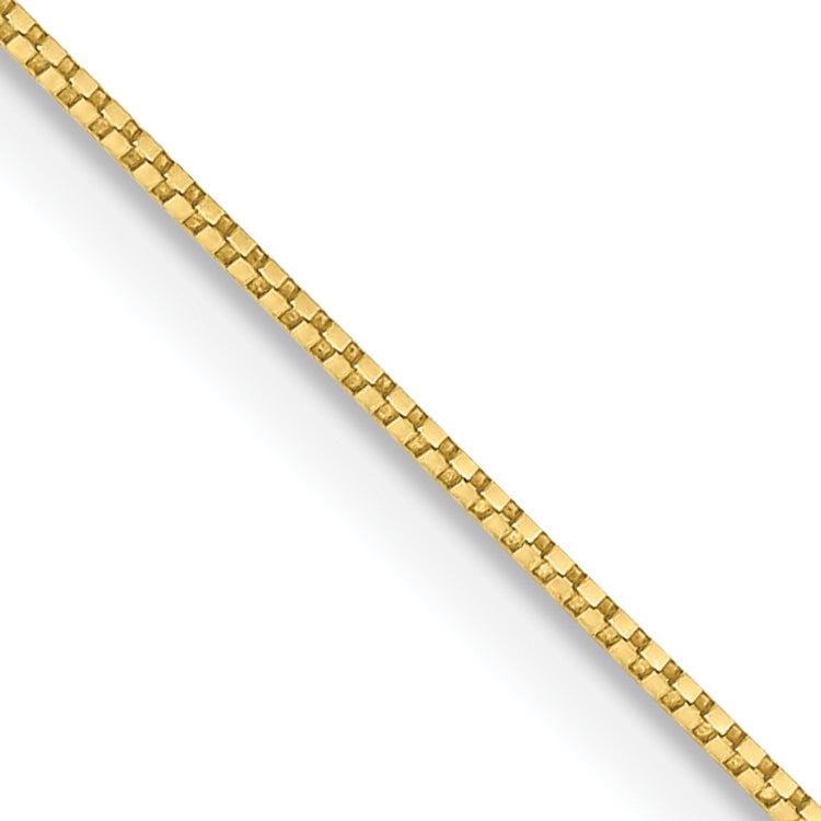 10K None 0.7mm Box Chain Necklace - 24 in