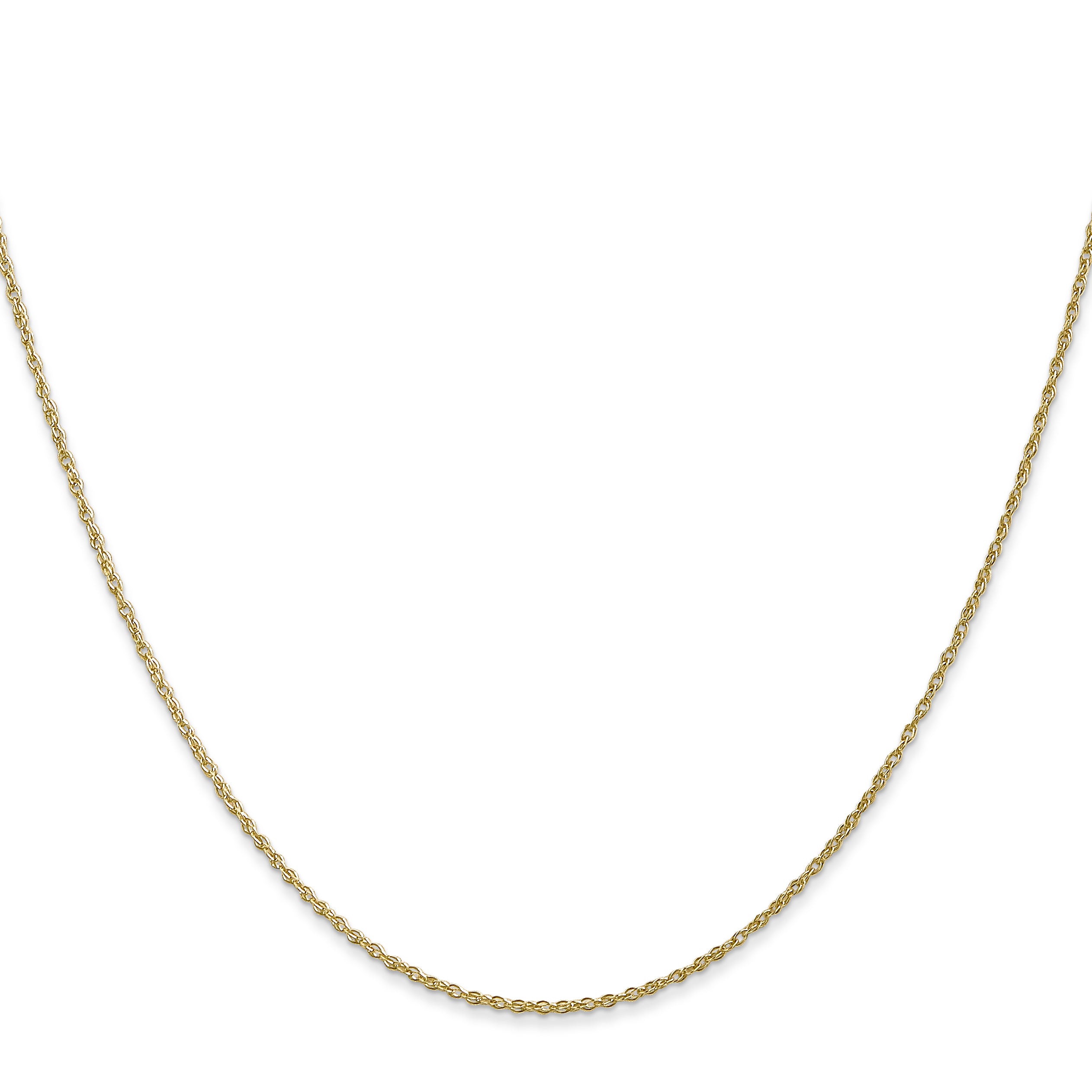 Baby Rope Chain Necklace in 10K Yellow Gold, 0.8mm Secondary image