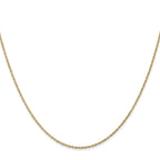 10K None 0.8mm Rope Chain Necklace - view 2