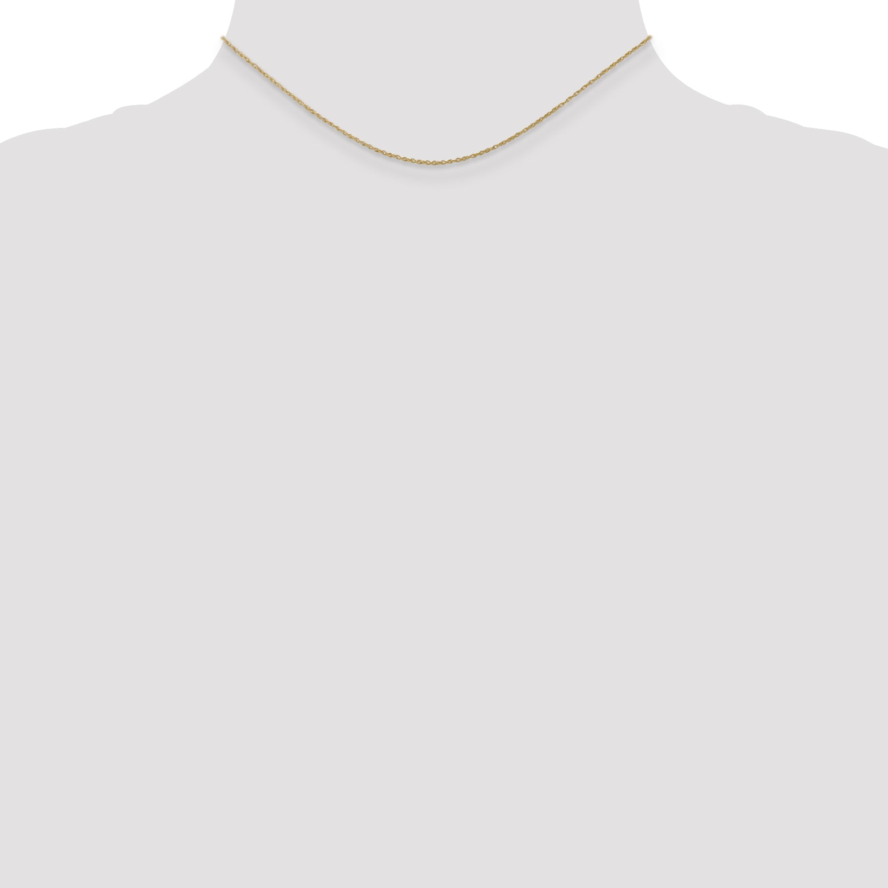 10K None 0.8mm Rope Chain Necklace - view 4