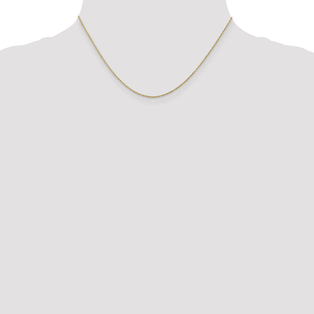 Baby Rope Chain Necklace in 10K Yellow Gold, 0.8mm - Sophia Jewelers