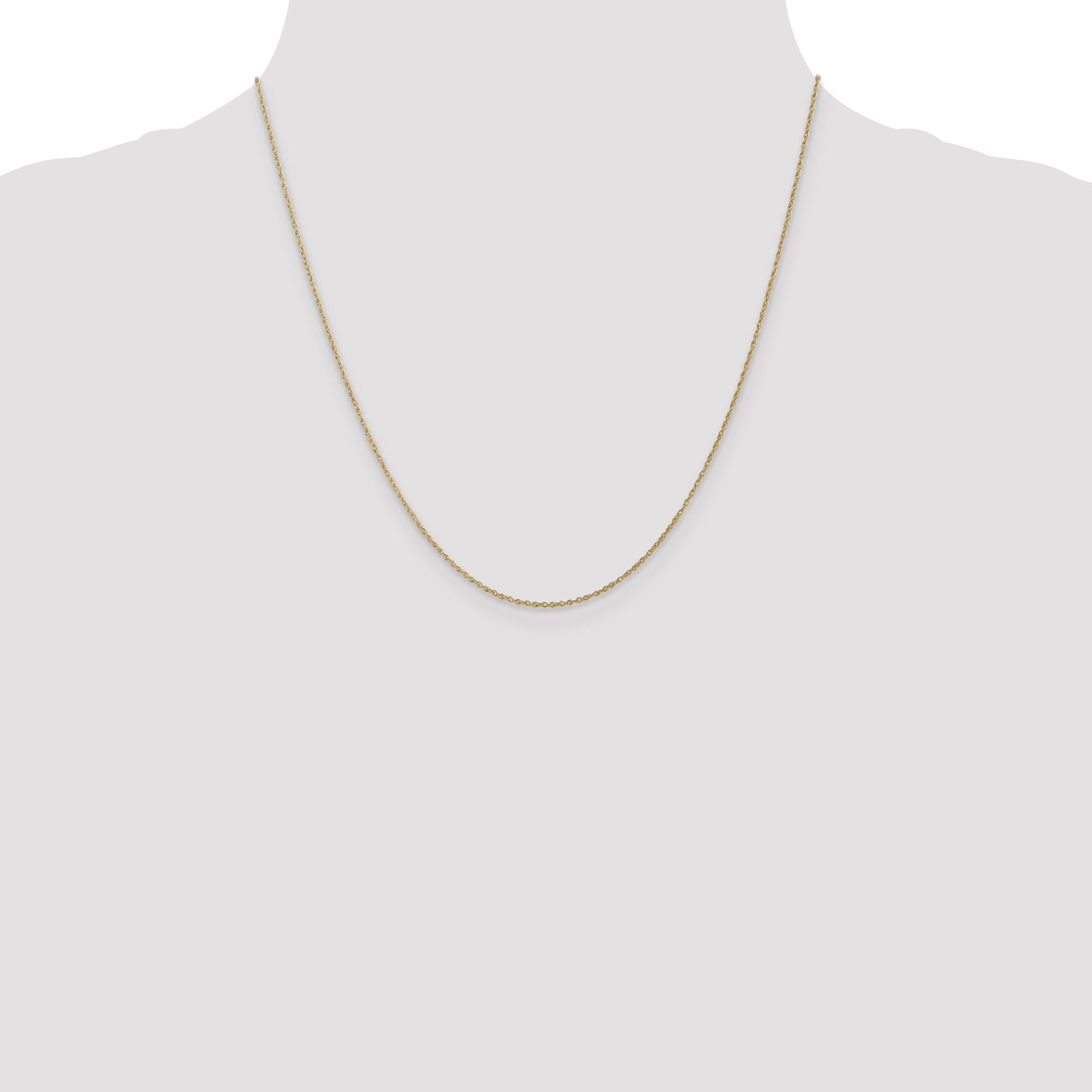 10K None 0.8mm Rope Chain Necklace - view 4