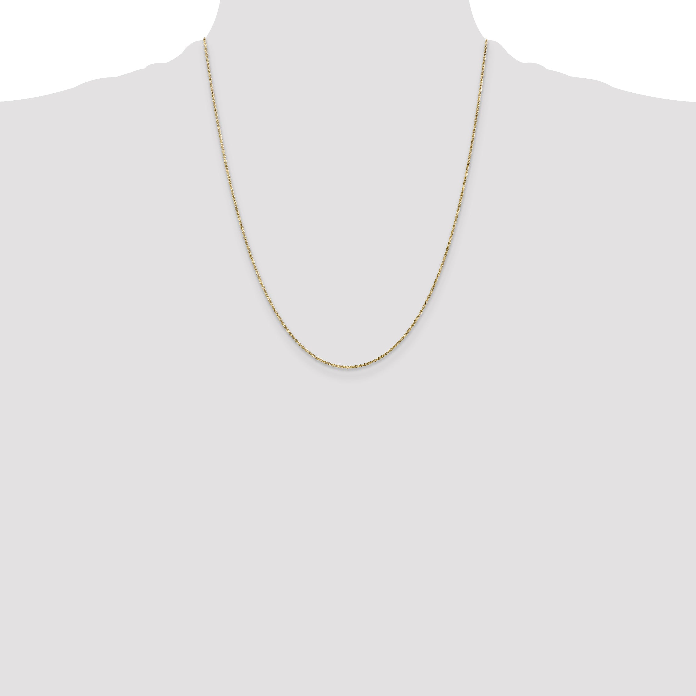 10K None 0.8mm Rope Chain Necklace - view 4