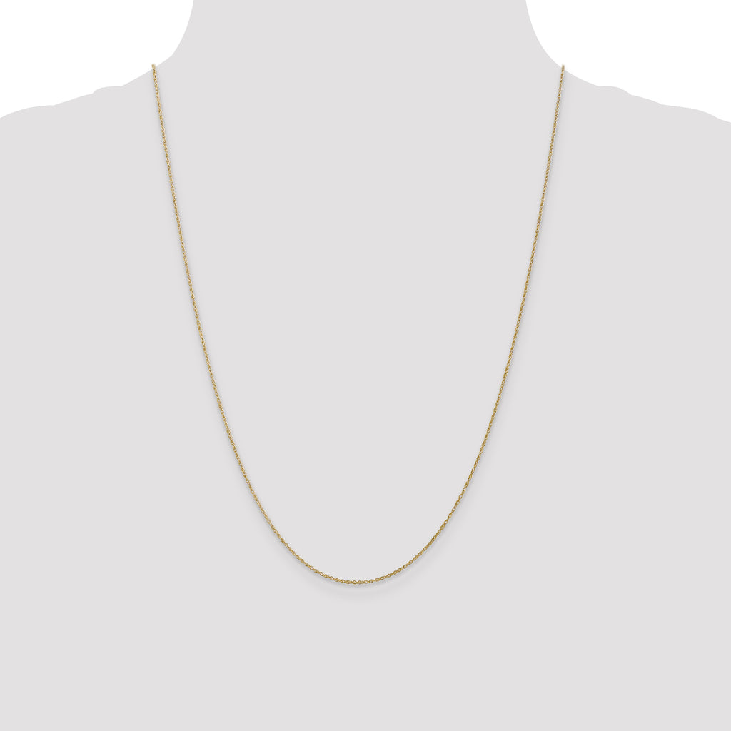 Baby Rope Chain Necklace in 10K Yellow Gold, 0.8mm - Sophia Jewelers