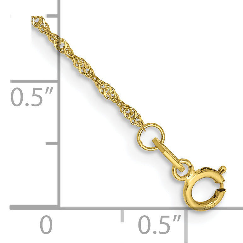 10K None 1.1mm Singapore Chain - view 2