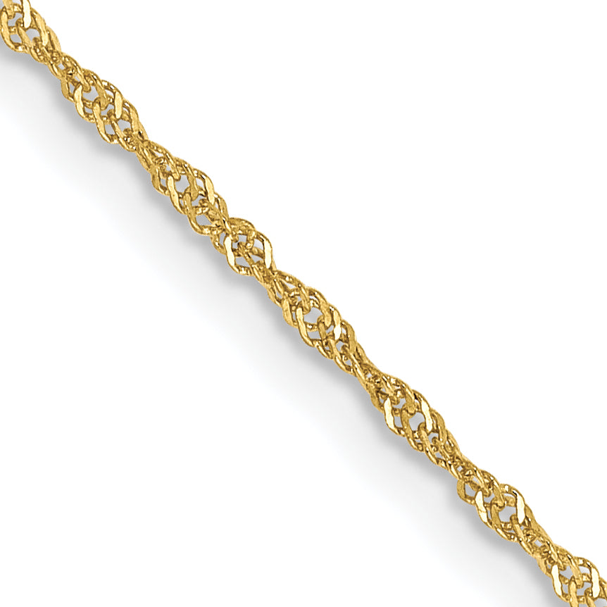 10K None 1.1mm Singapore Chain - 24 in