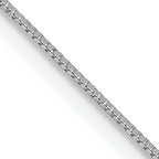 10K White Gold 0.5mm Box Chain Necklace