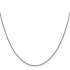 10k White Gold .9mm Box Chain
