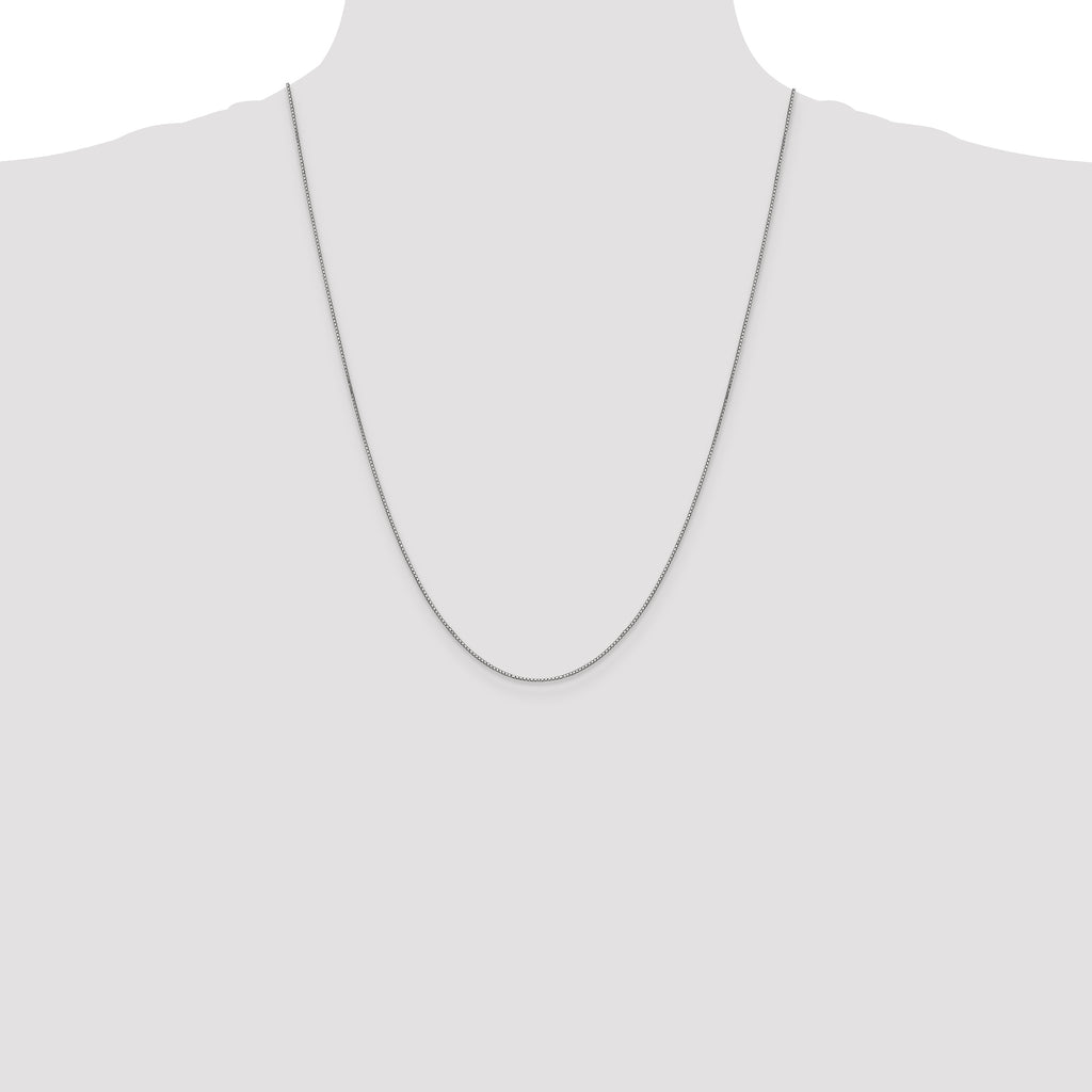 10k White Gold .9mm Box Chain