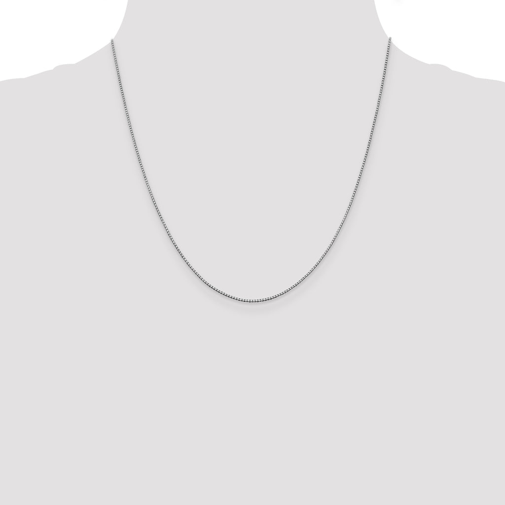 10K White Gold Box Chain 20 Inch
