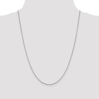 10K White Gold Box Chain 24 Inch