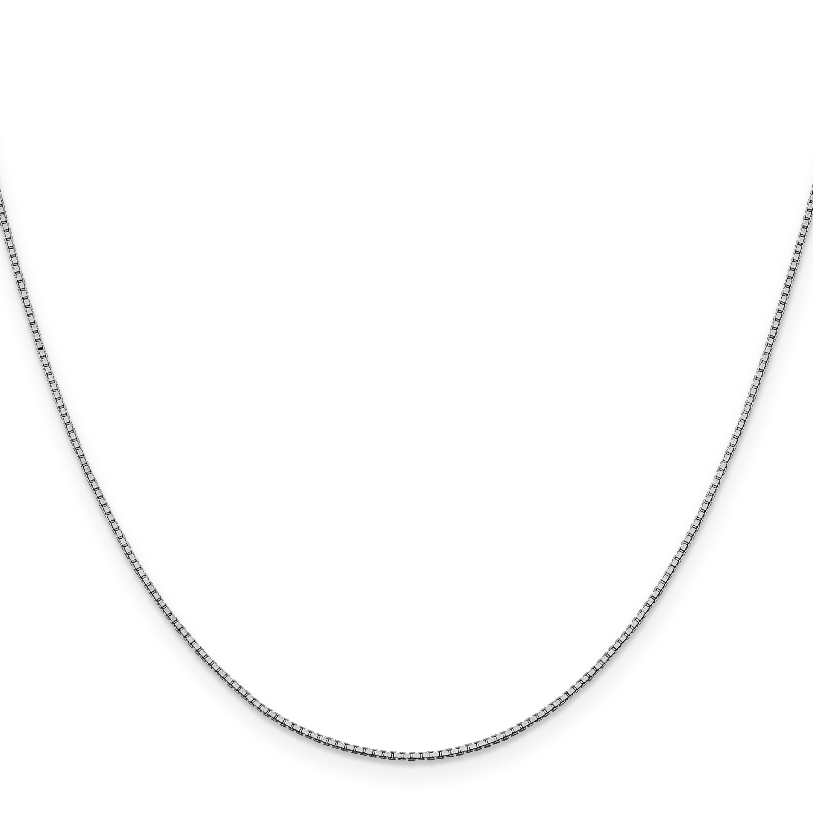 10k White Gold 1mm Box Chain Main image