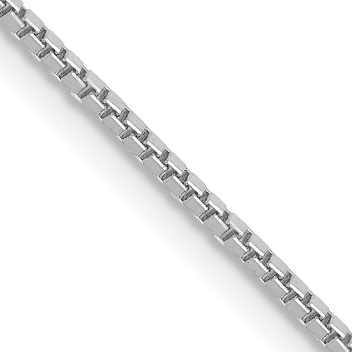 10k White Gold 1mm Box Chain
