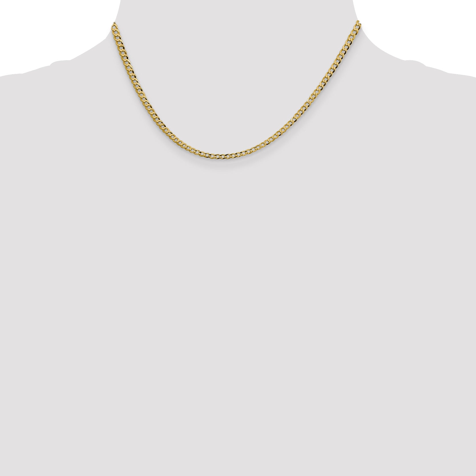 10K 3.1mm Lightweight Flat Cuban Chain