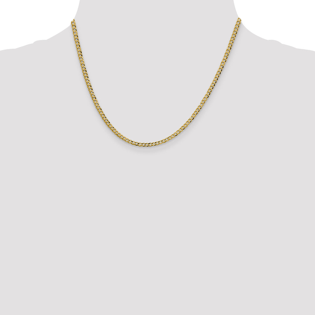 10K 3.1mm Lightweight Flat Cuban Chain