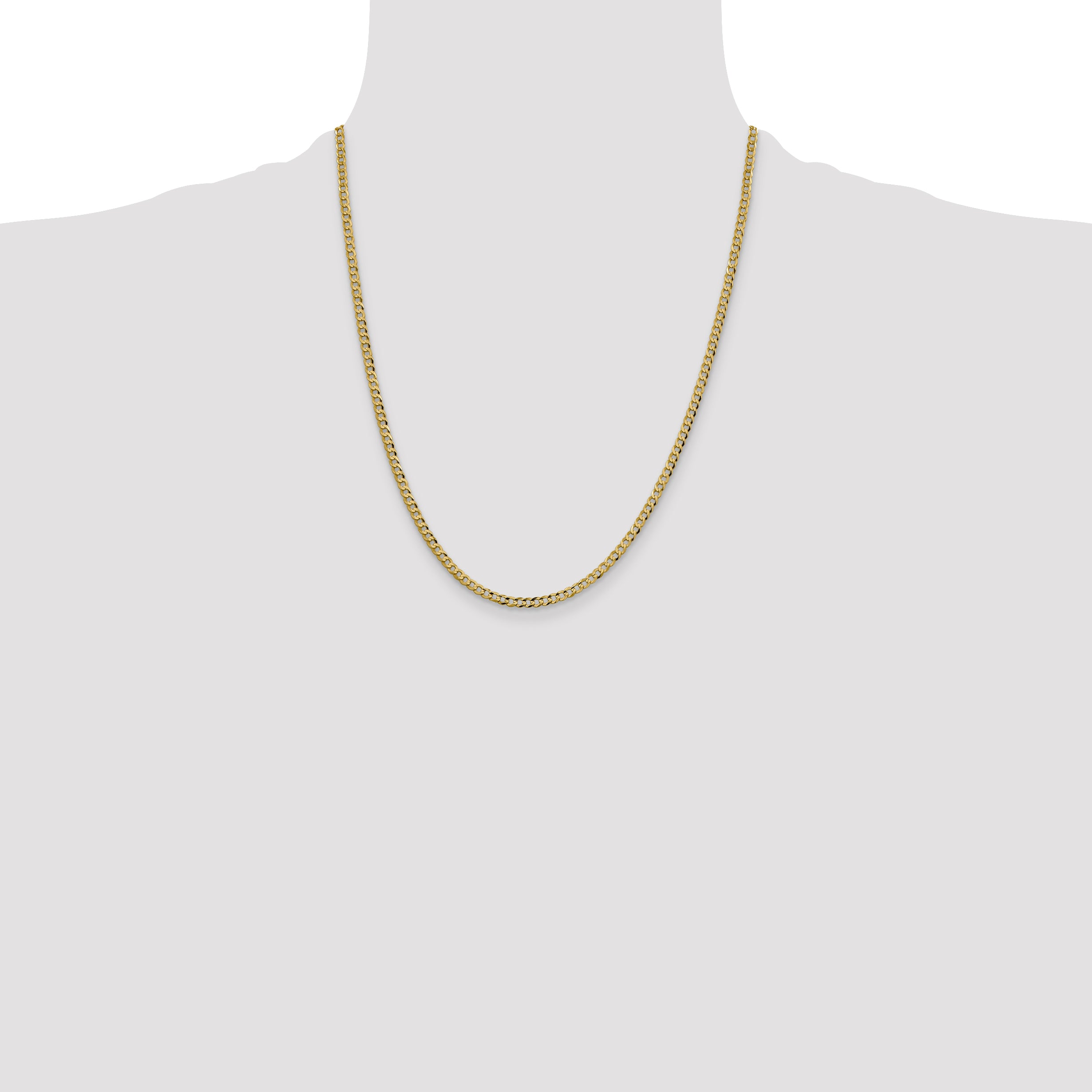 10K 3.1mm Lightweight Flat Cuban Chain