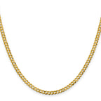 10K 3.7mm Lightweight Flat Cuban Chain