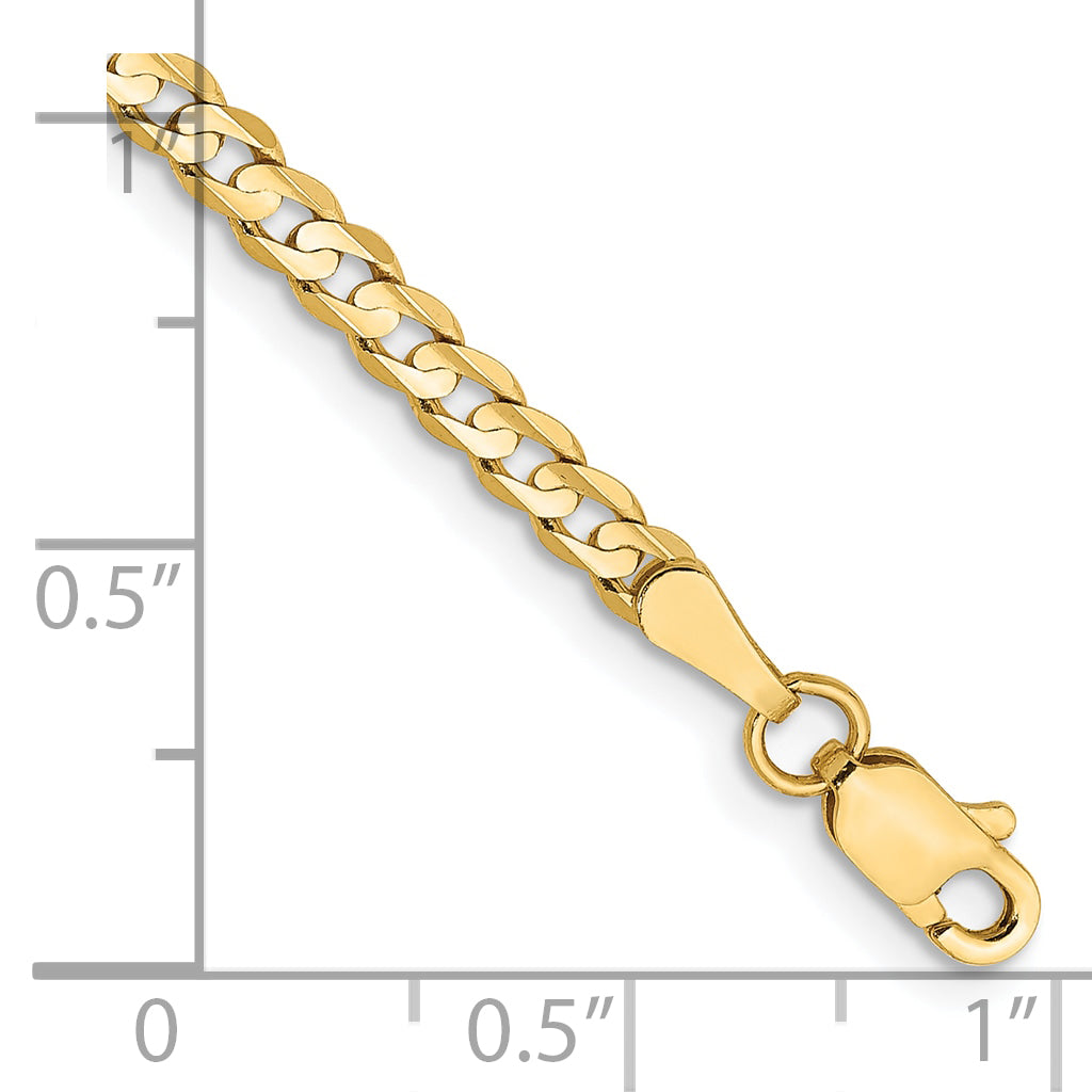 10K 3mm Open Concave Curb Chain 10K Secondary image
