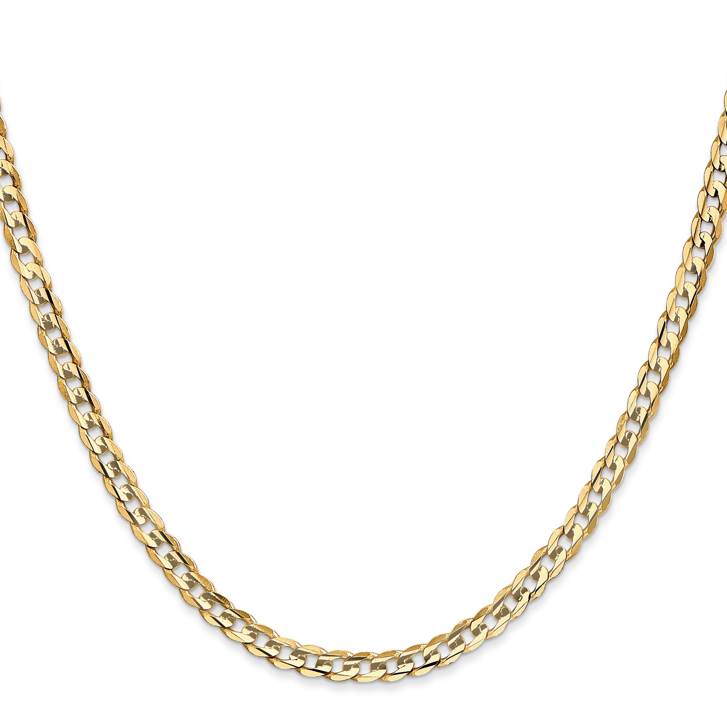 Concave Curb Chain in 10K Yellow Gold, 3.8mm Secondary image