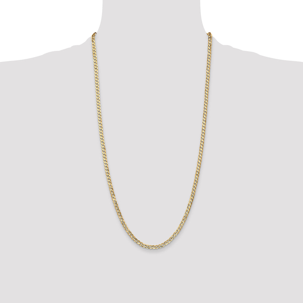 10K 3.8mm Open Concave Curb Chain 10K