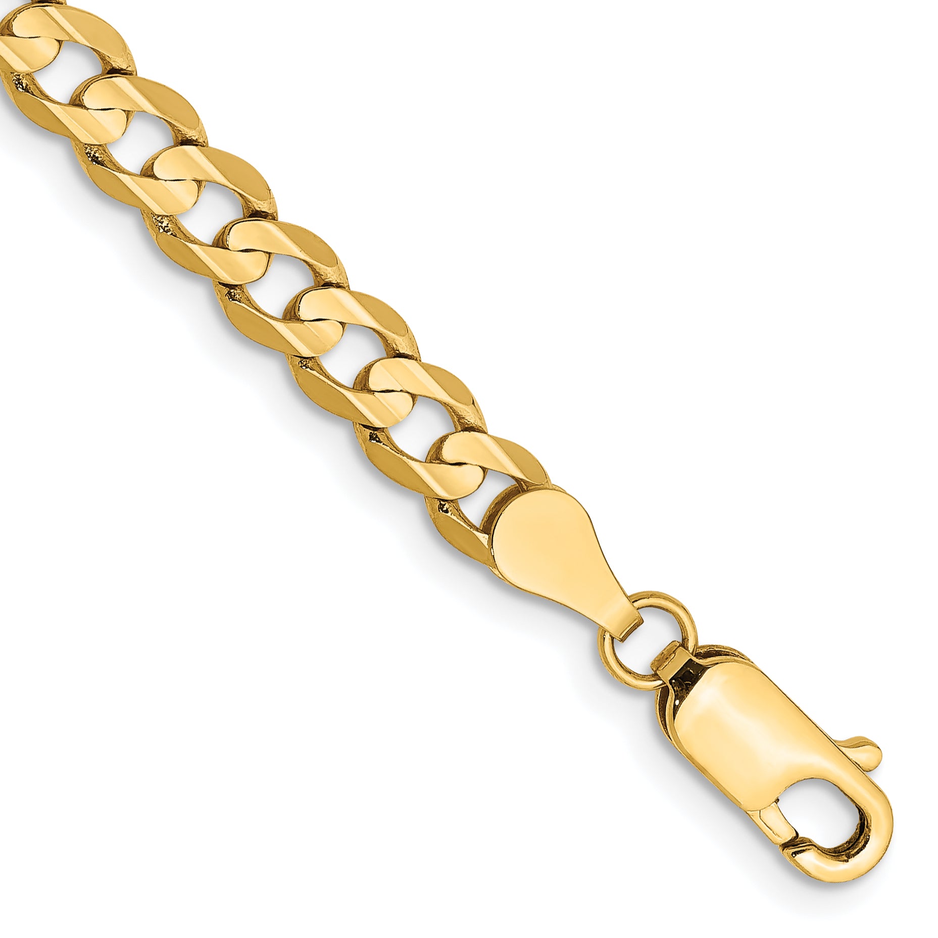 10K 4.5mm Open Concave Curb Chain 10K