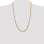 10K 5.25mm Open Concave Curb Chain 10K, 7–28 Inch - Sophia Jewelers