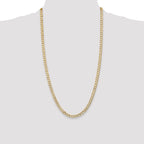 10K 5.25mm Open Concave Curb Chain 10K, 7–28 Inch - Sophia Jewelers